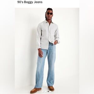 Old Navy Light Blue 90’s Baggy Jeans 40X32